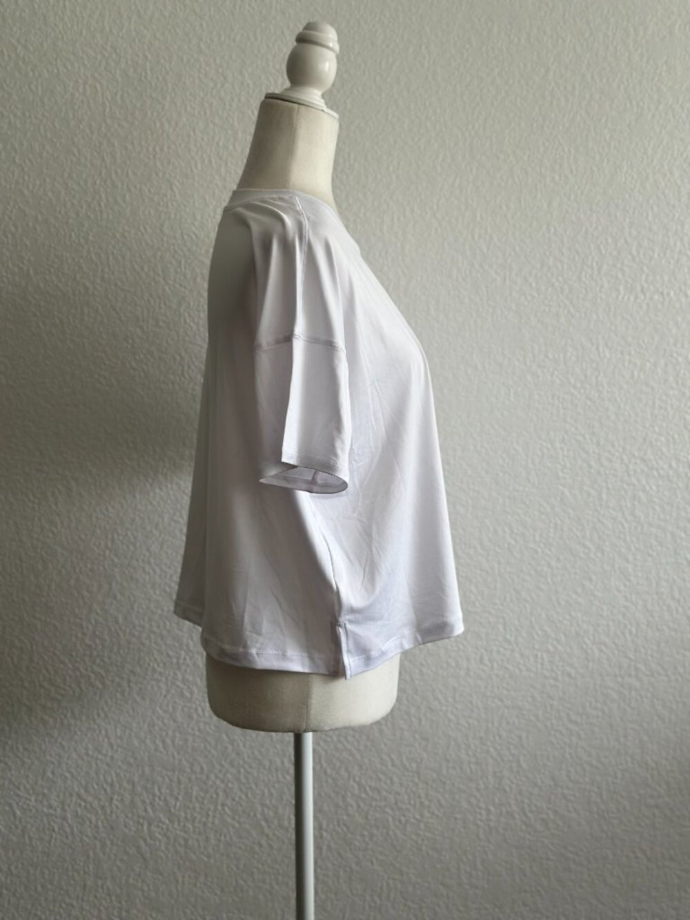 90 Degree By Reflex White Boxy Active Tee Small Super Soft Cropped Workout Top N - Picture 5 of 9